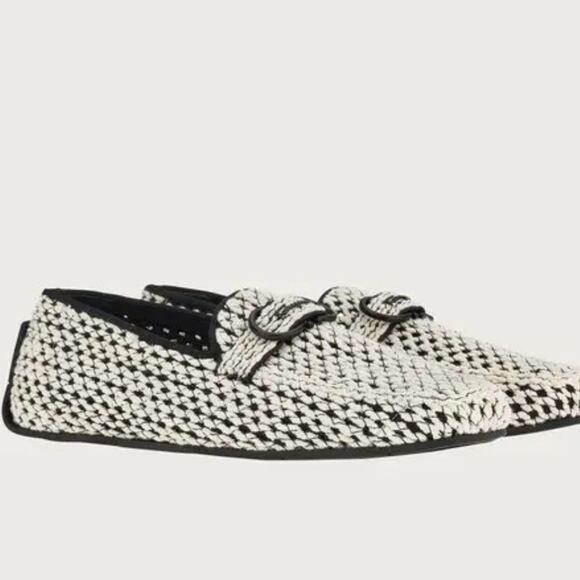 Salvatore Ferragamo Driver Loafer With Gancini Crochet Ornament